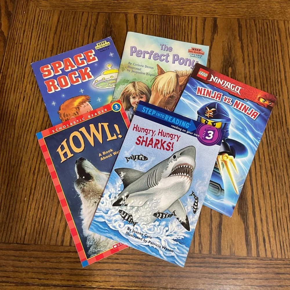 Level 3 Books Grade 2-3:Space Rock, The Perfect Pony, Sharks, Ninja and Howl